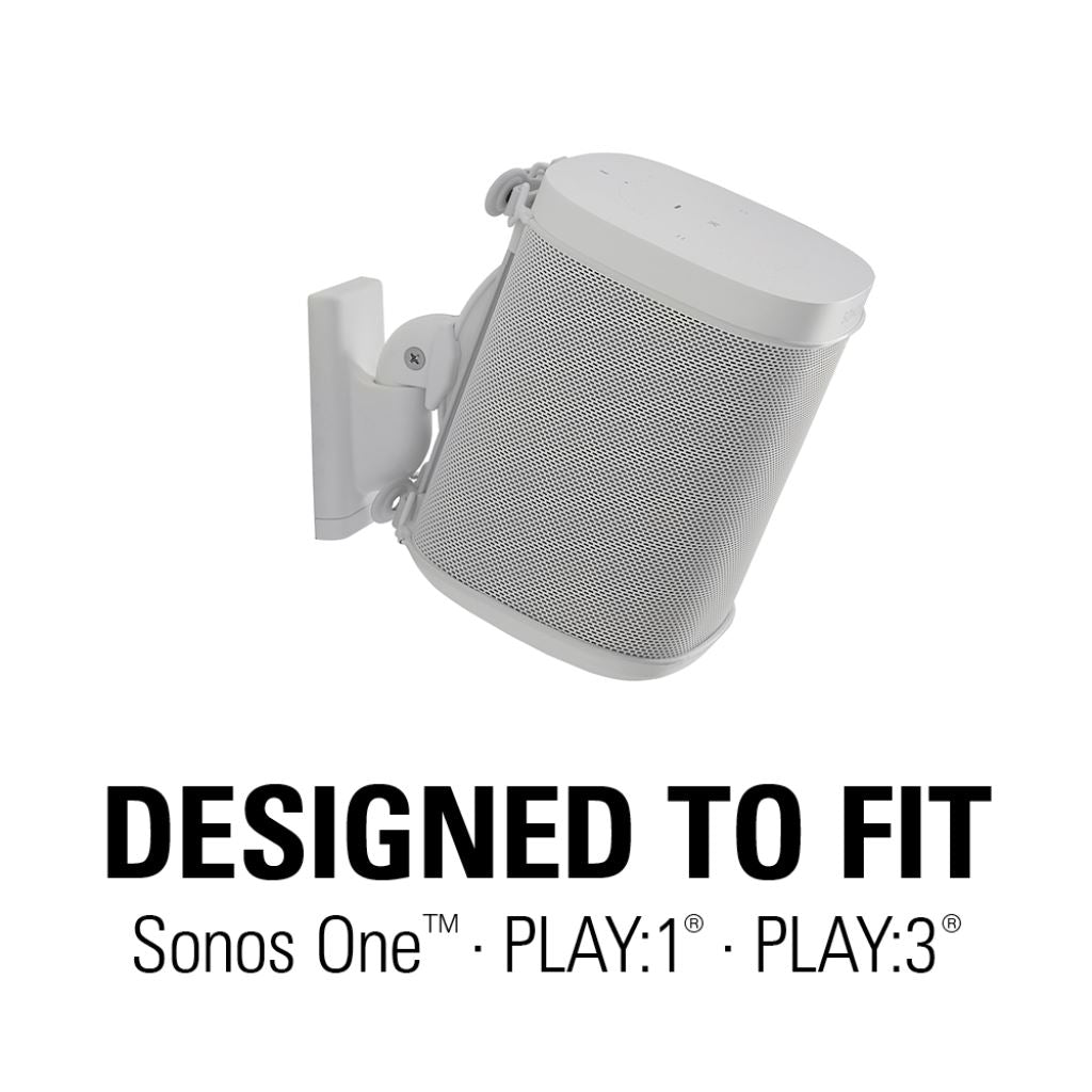 Sanus Wireless Speaker Swivel & Tilt Wall Mount For Sonos ONE, Play:1 & Play:3 - (Single) Speaker Brackets & Stands Sanus 