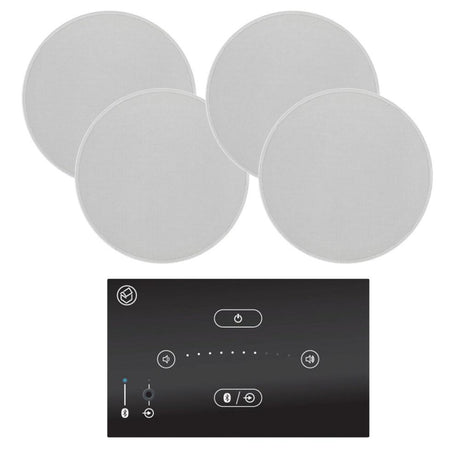 Systemline E50 6.5" Bluetooth Ceiling Speaker System - Gloss Black Ceiling Speaker Systems Systemline Two Pairs Standard 