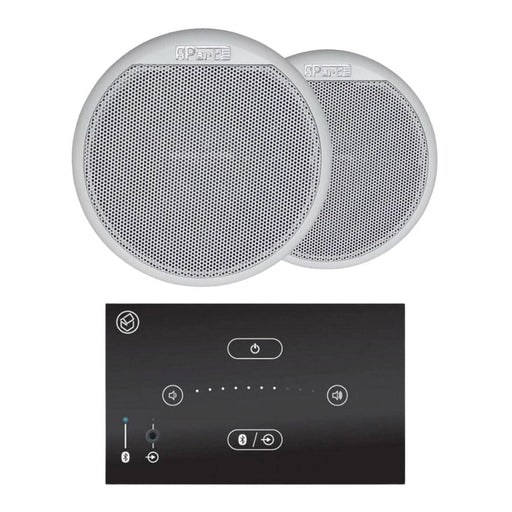 Systemline E50 Bluetooth Music System + APART CMAR5W 5" IP65 Ceiling Speaker For Sauna / Steam Room (Pair) In Ceiling Speakers Apart Black 