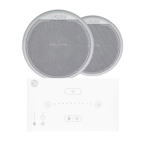 Systemline E50 Bluetooth Music System + APART CMAR5W 5" IP65 Ceiling Speaker For Sauna / Steam Room (Pair) In Ceiling Speakers Apart White 